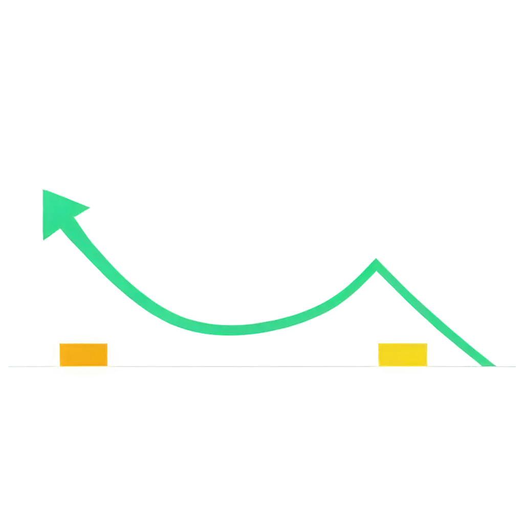 graph going up, income, green, minimalist