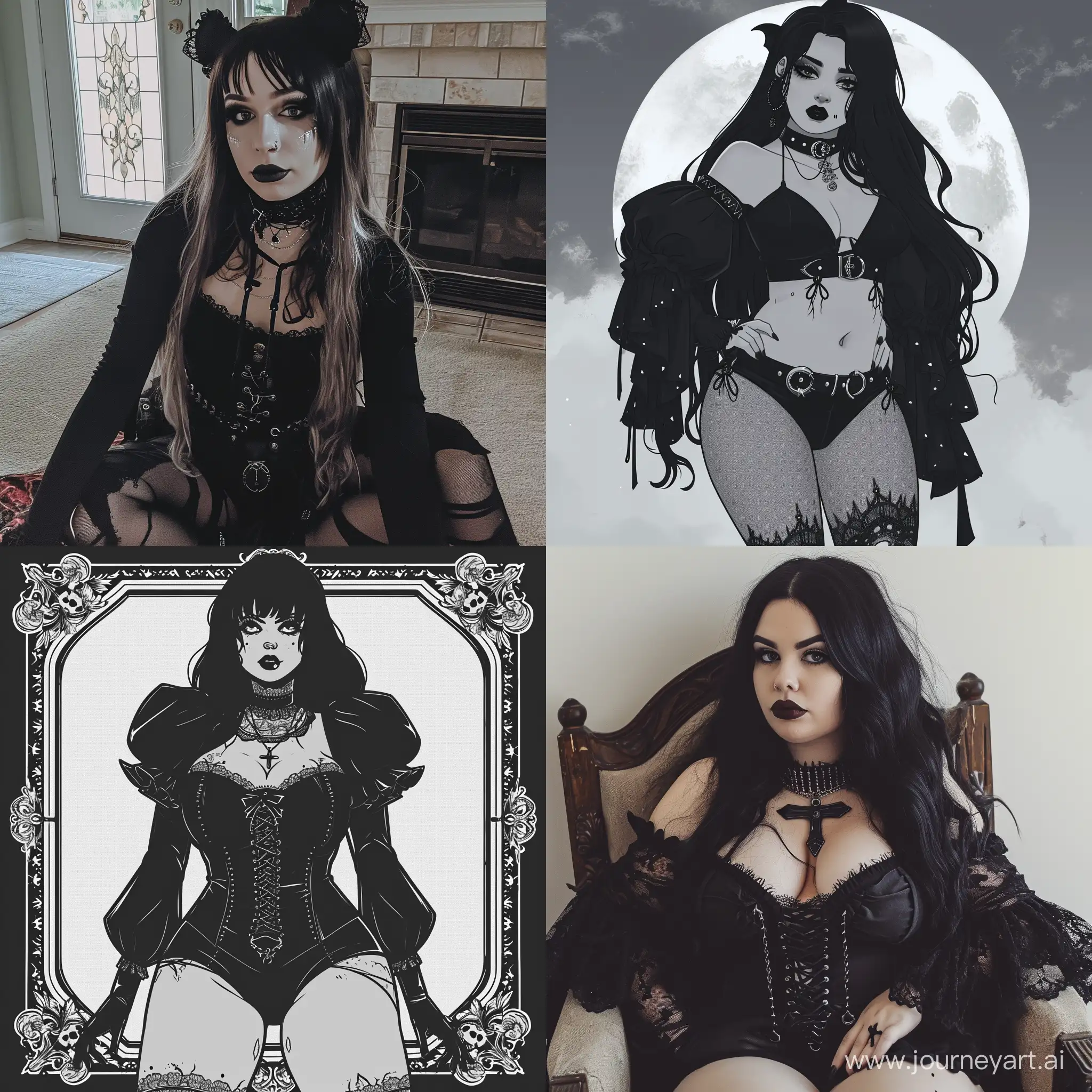 Sensual-Gothic-Beauty-with-Curves-Artistic-Image