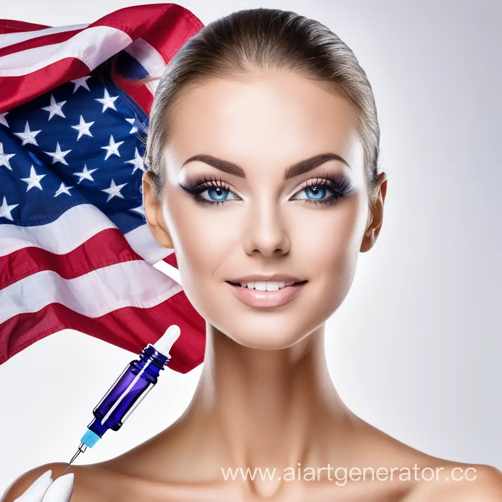 USA-Flagthemed-Injection-Cosmetology-Supplies-Showcase