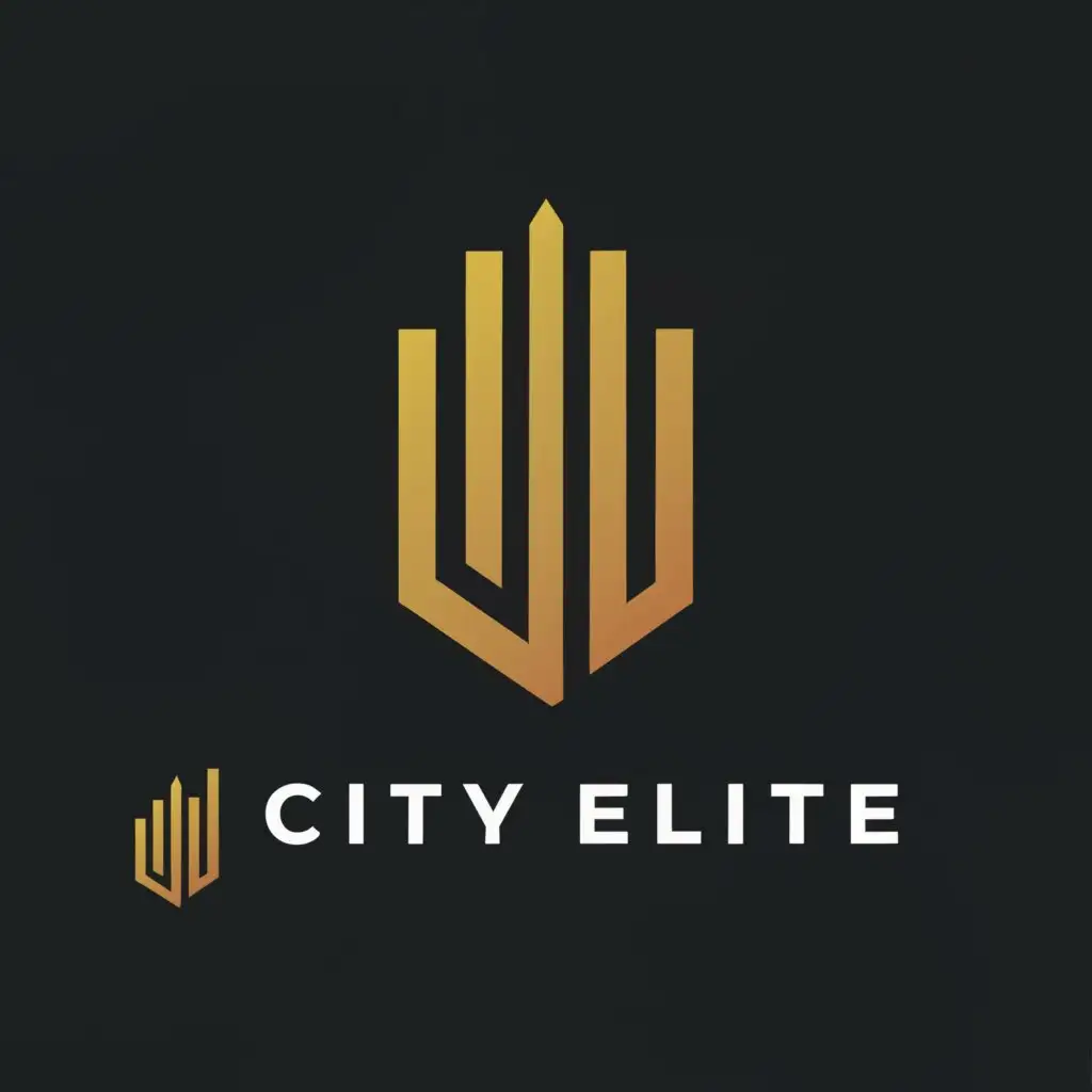 a logo design,with the text "City Elite ", main symbol:an abstract representation of a crown, incorporating elements of urban architecture or skyscrapers within its design.
Decoration,Moderate,be used in Construction industry,clear background