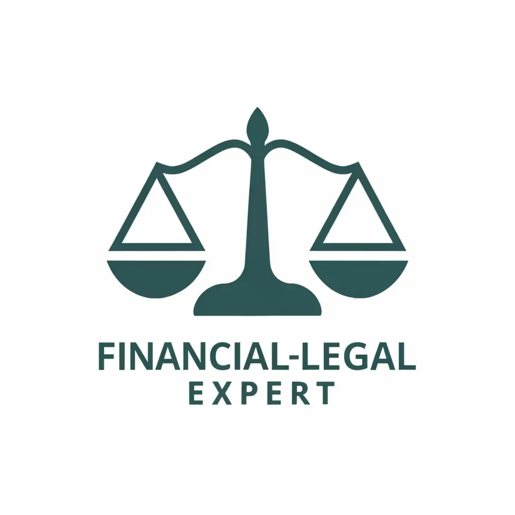 a logo design,with the text "Financial-legal expert", main symbol:scales,Moderate,be used in Legal industry,clear background