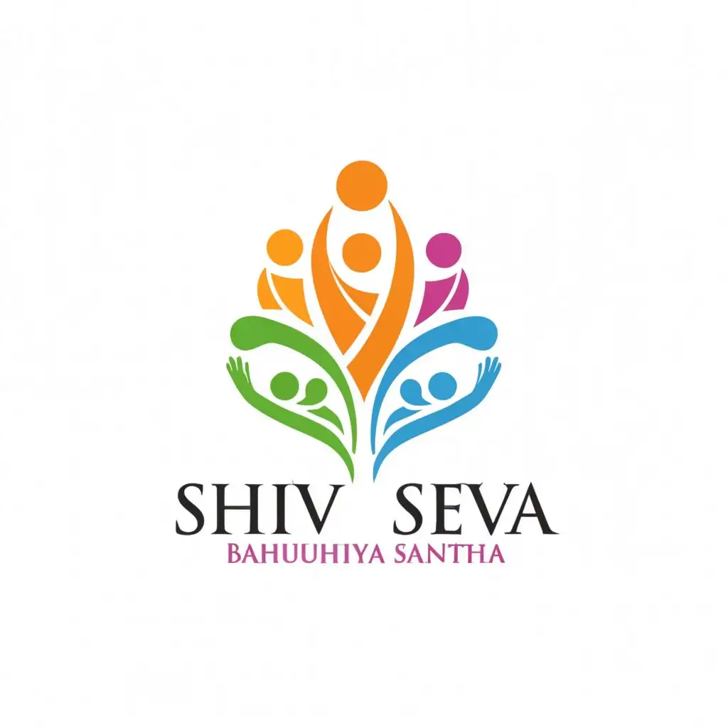 a logo design,with the text "Shiv Seva Bahuuddeshiya Santha", main symbol:Family, Carring, love,Moderate,be used in Nonprofit industry,clear background
