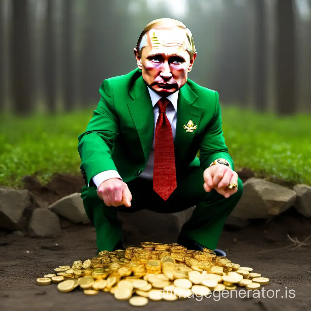 Putin the tiny angry leprechaun hides his gold