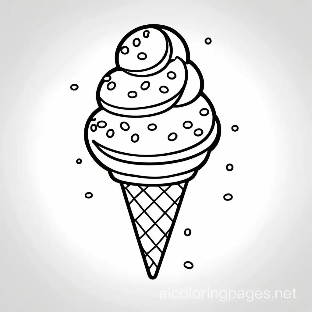 Delicious-Ice-Cream-Coloring-Page-for-Children-with-Simple-Lines