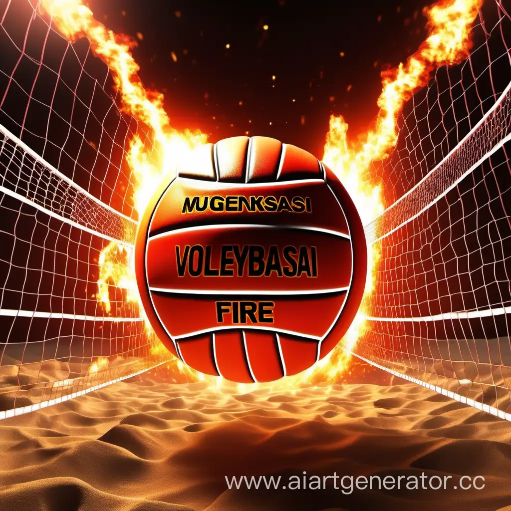 Japanese-Style-Volleyball-Avatar-with-Endless-Fire-Background-in-4K-3D