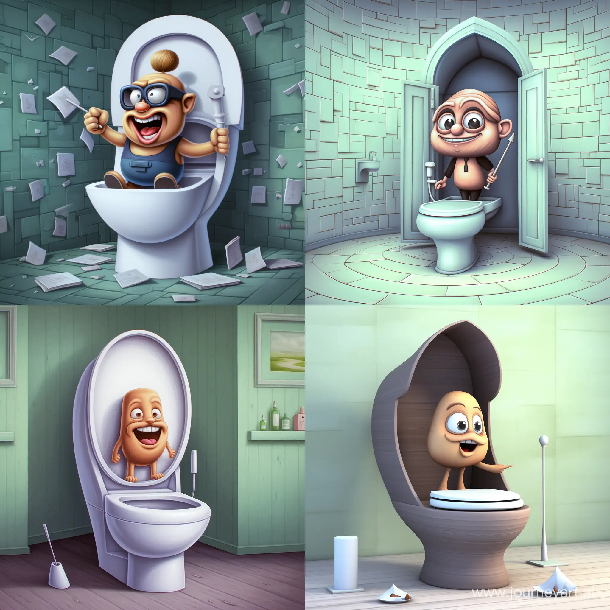 Spongebob on toilet 
