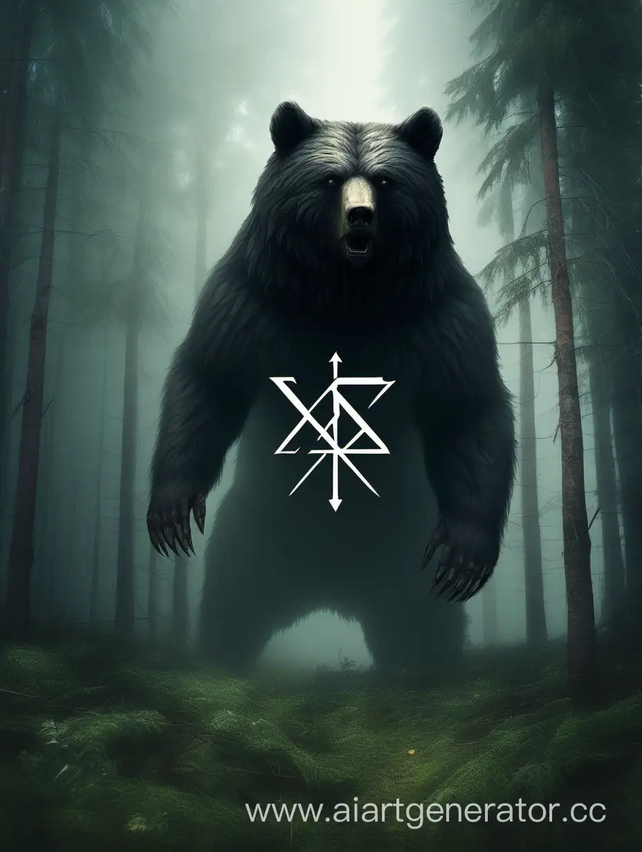 Majestic-Bear-Encounters-Ancient-Runes-in-Enchanted-Russian-Forest