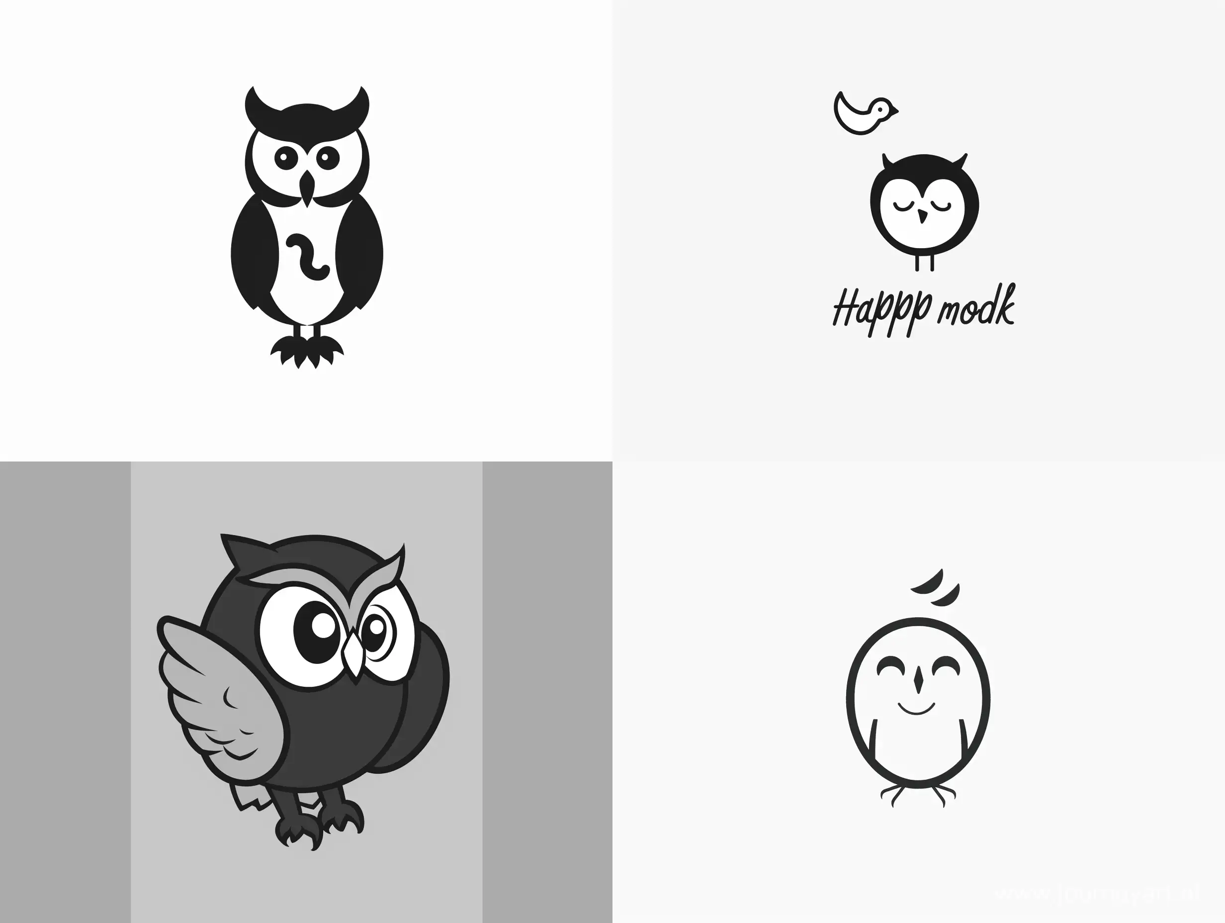 Minimalist-Black-and-White-Owl-Symbol-Logo-for-YouTube-Channel