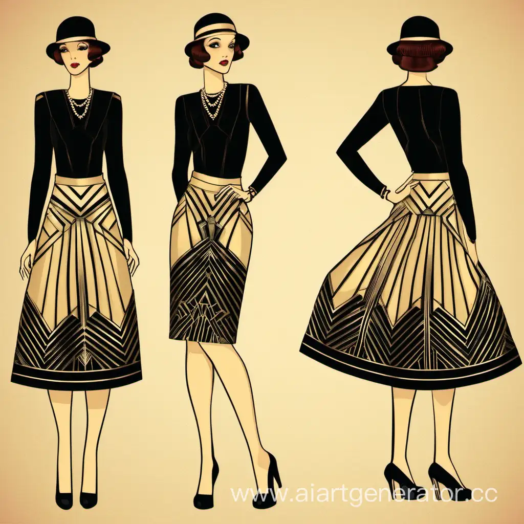 Elegant-ArtDeco-Skirt-VintageInspired-Fashion-with-Geometric-Patterns
