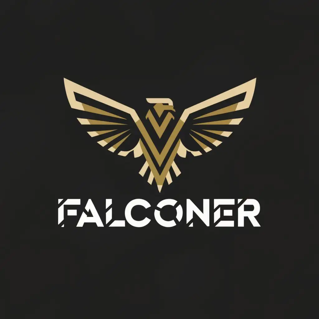 a logo design,with the text "FALCONER", main symbol:Stylized falcon,Moderate,be used in Entertainment industry,clear background