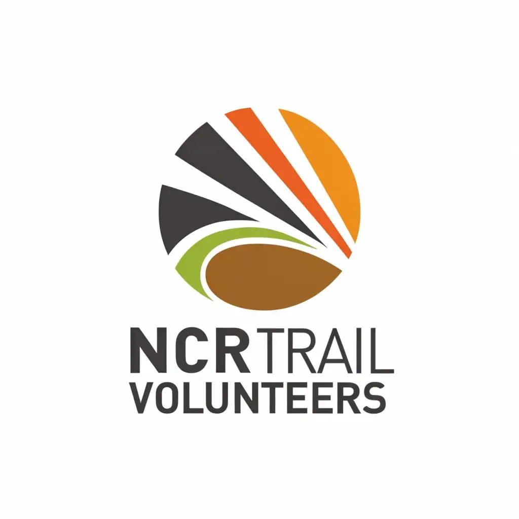 a logo design,with the text "NCR Trail Volunteers", main symbol:Hiking trail,Minimalistic,be used in Sports Fitness industry,clear background