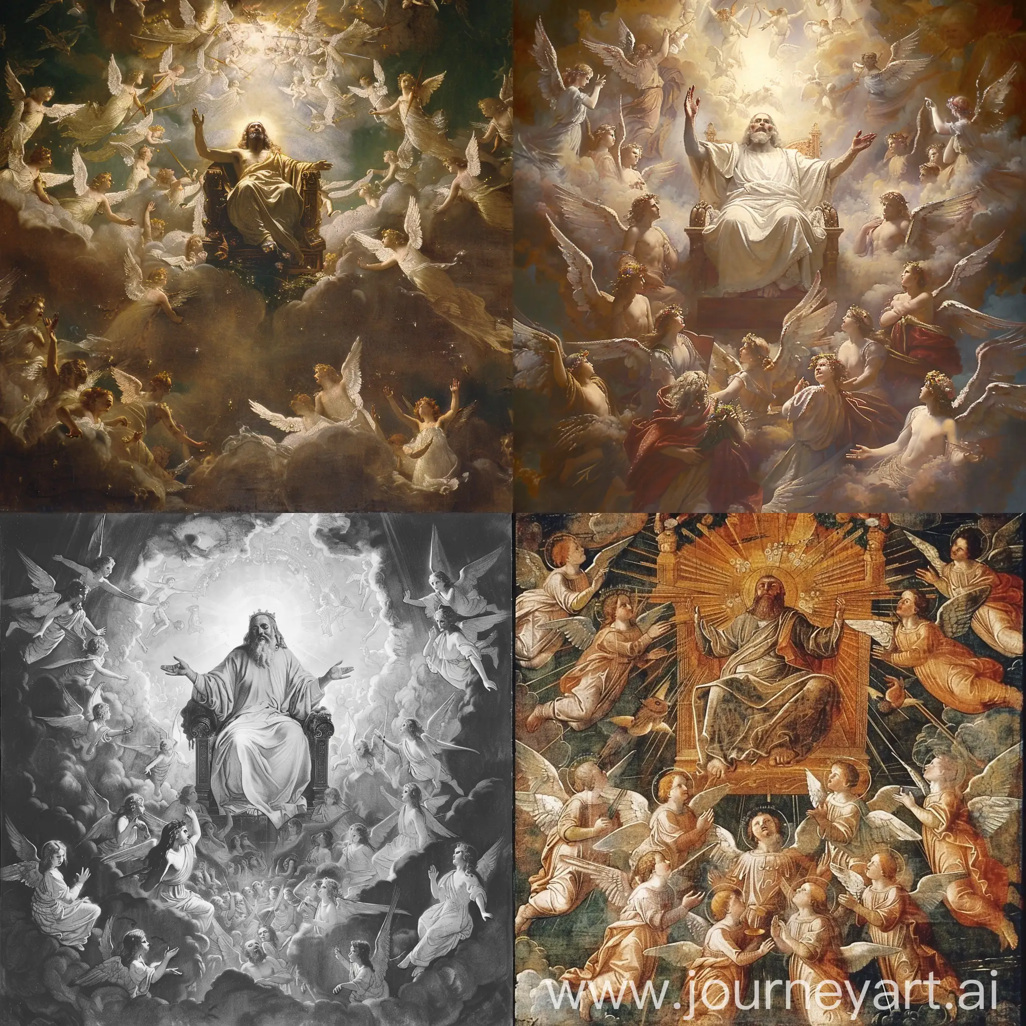 Divine-Presence-God-Enthroned-Surrounded-by-Angels