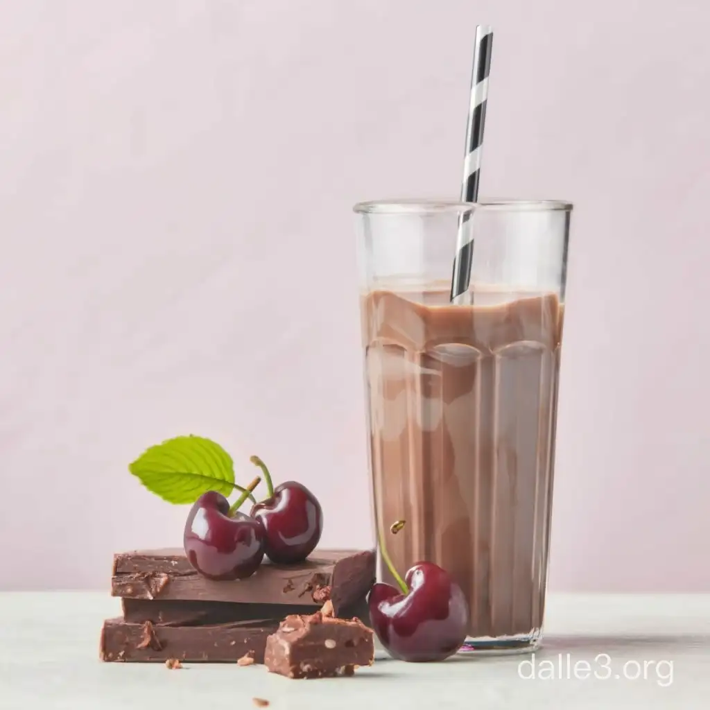 liquid lunch cherry and chocolate pastel background
