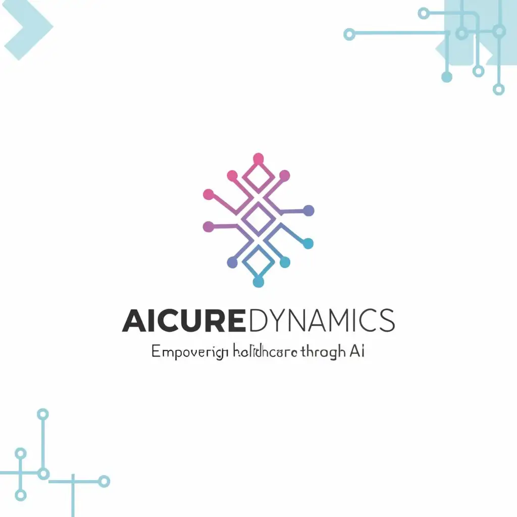 a logo design,with the text "Empowering Healthcare Through AI: Aicure Dynamics", main symbol:health care, artificial intelligence, cybersecurity,complex,clear background