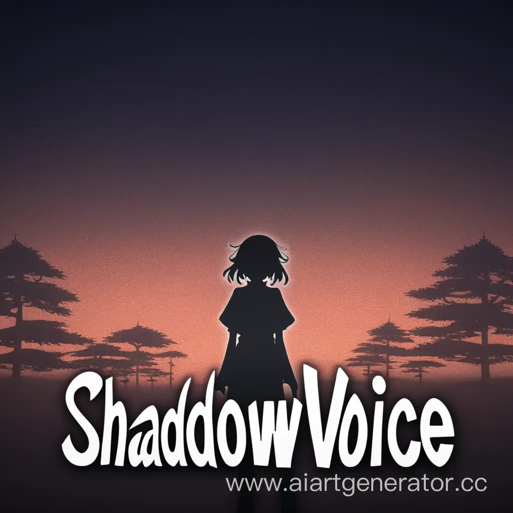 Фраза ShadowVoice на анимешном фоне