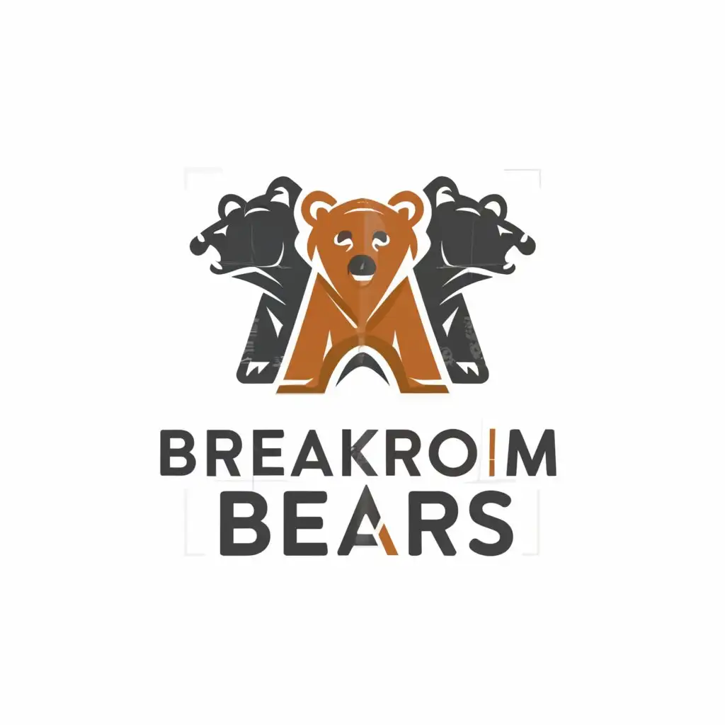 a logo design,with the text "Breakroom Bears", main symbol:Bears,complex,be used in Internet industry,clear background