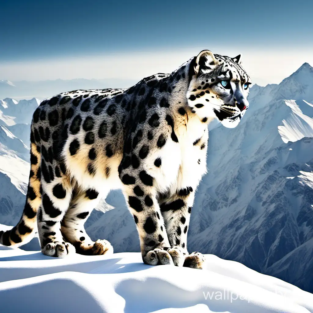 Majestic-Snow-Leopard-Roaming-the-Mountain-Peaks