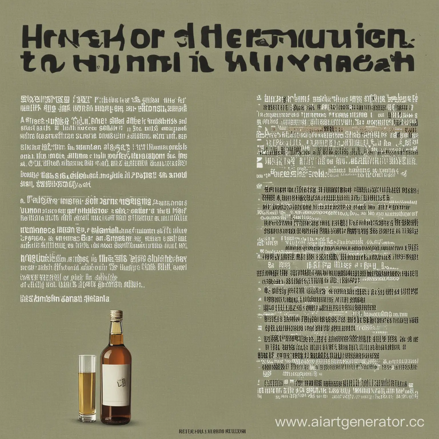 буклет «вред алкоголя для здоровья человека»