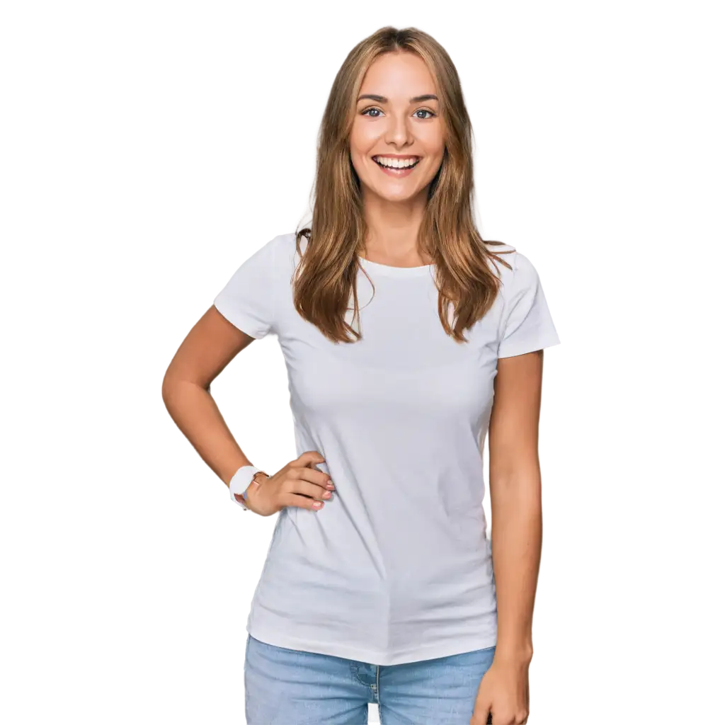 Elevate-Your-Style-with-a-Crisp-White-Cotton-TShirt-PNG-Image