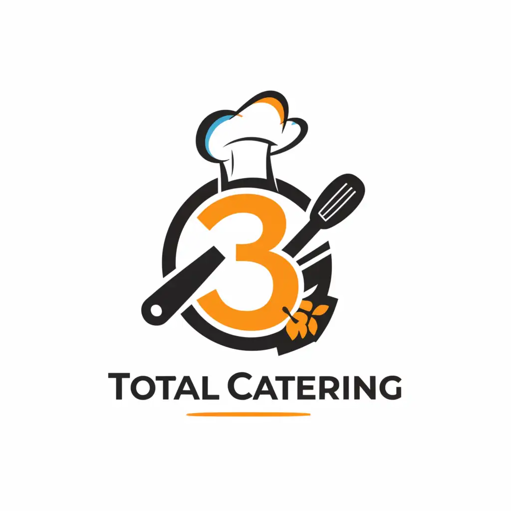 LOGO-Design-For-3Cs-Total-Catering-Vibrant-Modern-Concept-with-Chef-Hat-and-Cooking-Utensils