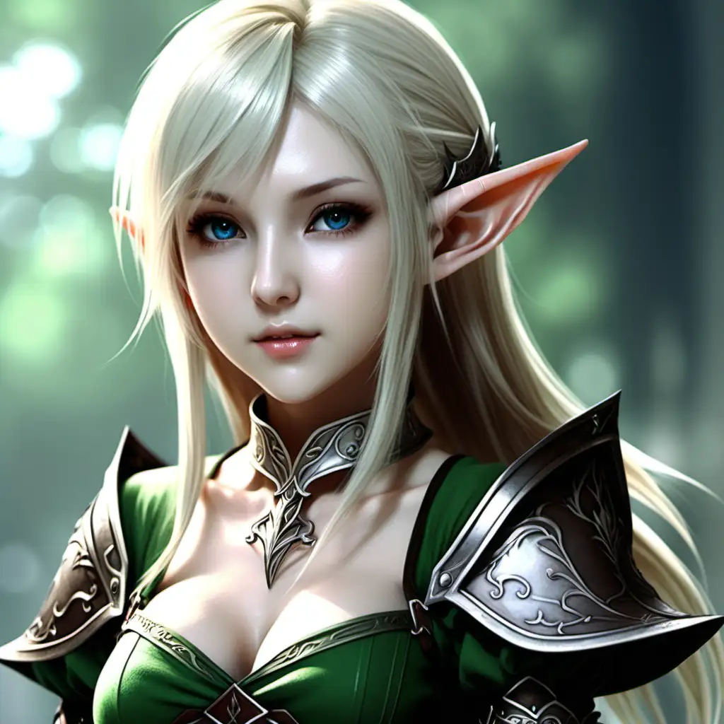 Enchanting Elf Girl in a Final FantasyInspired Fantasy World