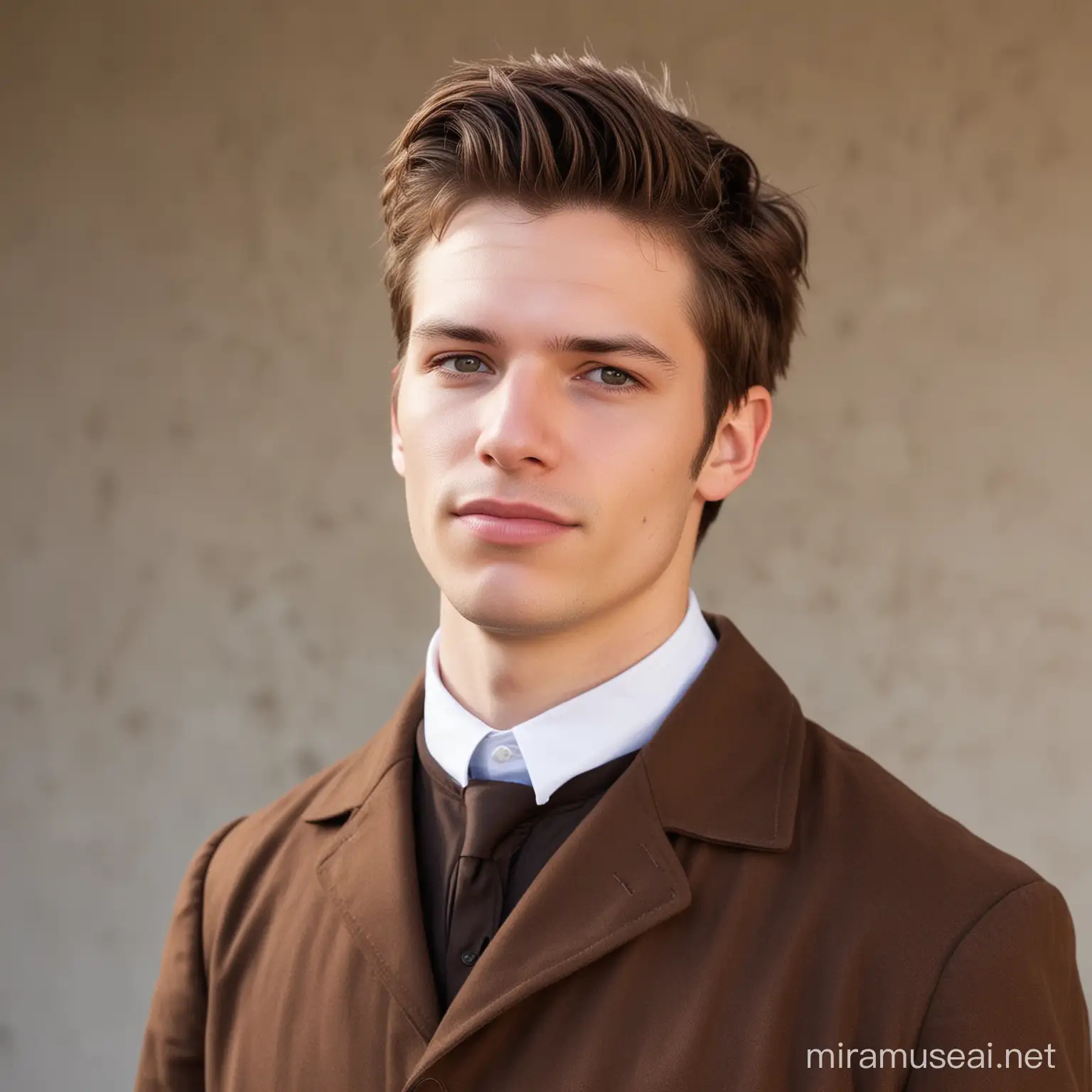 Vintage Western Preacher with Brown Hair