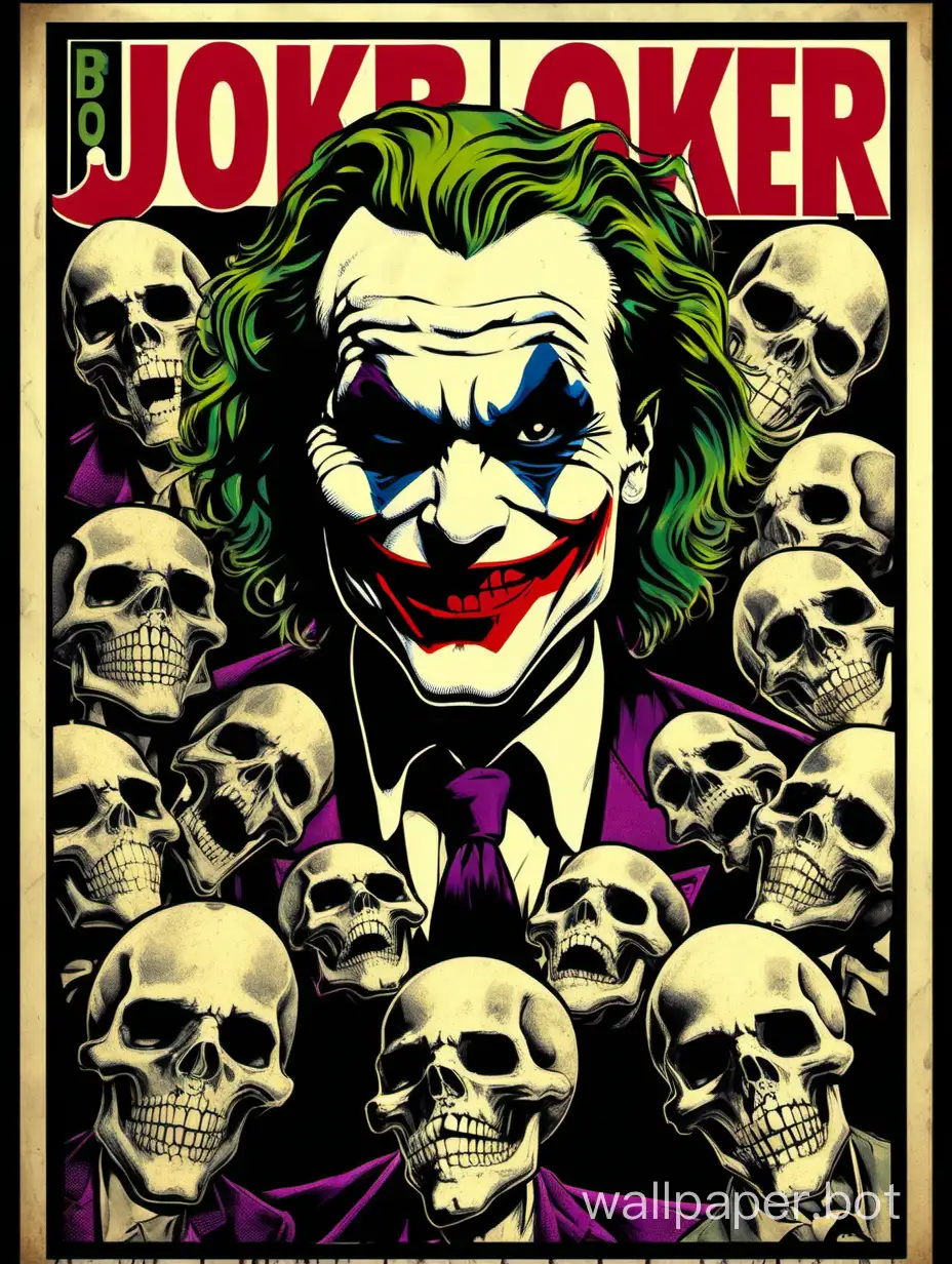 joker, skull, pop punk art, obey, old poster