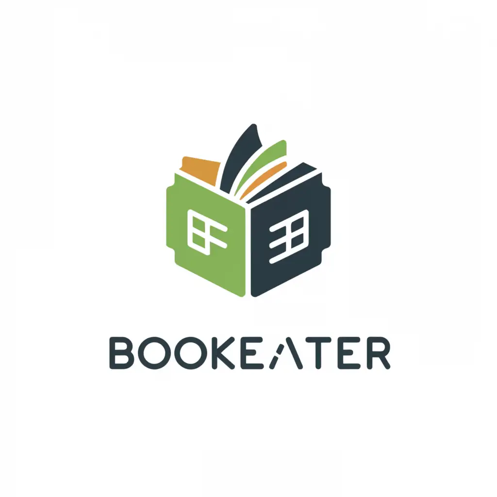a logo design,with the text "BookEater", main symbol:a book that gets recycled,complex,be used in Education industry,clear background