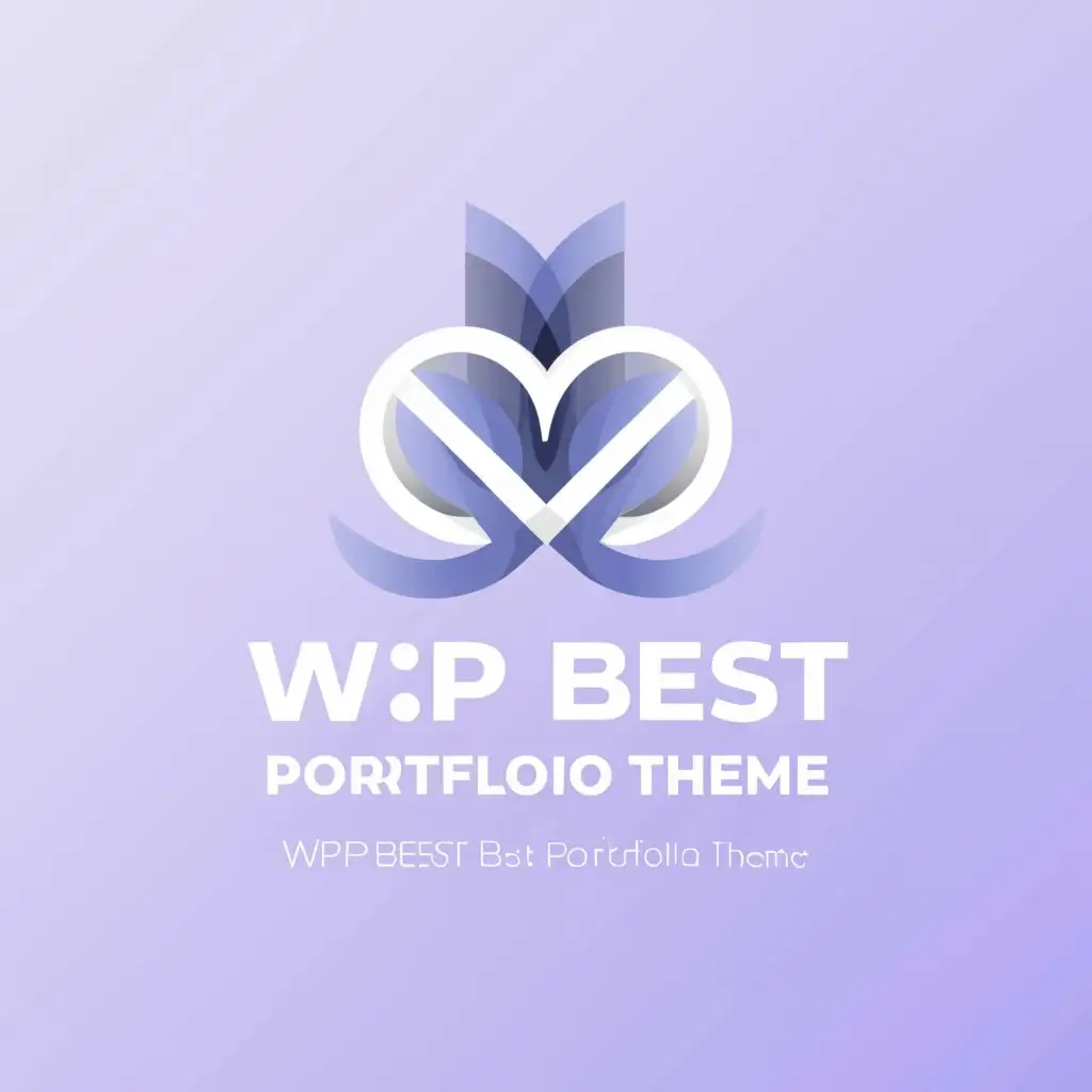 a logo design,with the text "Wp Best Portfolio Theme", main symbol:To create a logo that aligns with your brand's essence, consider incorporating elements that reflect your brand's values, industry, and uniqueness. For a brand focusing on modern and clean design like the WP Best Portfolio theme, think about using a minimalist logo with a sleek font and a simple, memorable icon that relates to portfolios or creativity. Opt for colors that resonate with your brand's personality—cool blues or sophisticated grays, for example, to convey professionalism and innovation. The goal is for your logo to be easily recognizable and to encapsulate your brand's core identity at a glance.,Moderate,clear background