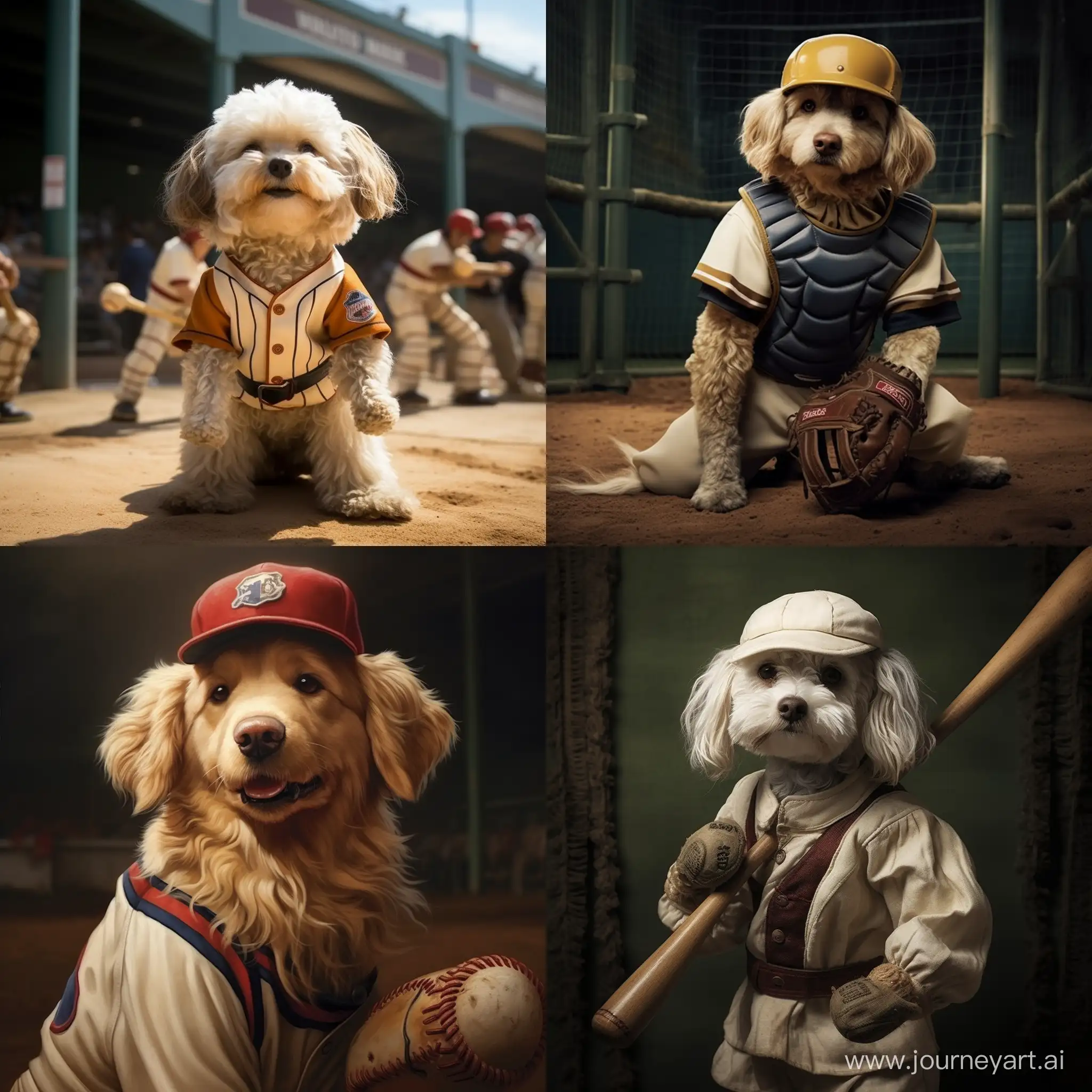 Humanlike-Pets-Engage-in-Baseball-Action