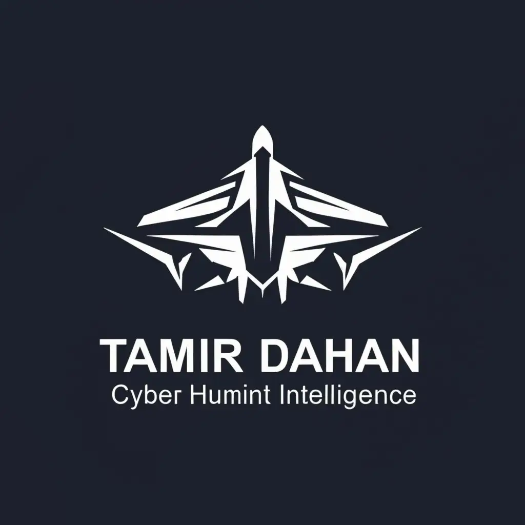 a logo design,with the text "Tamir Dahan
Cyber Humint intelligence
", main symbol:F-35,complex,be used in Technology industry,clear background