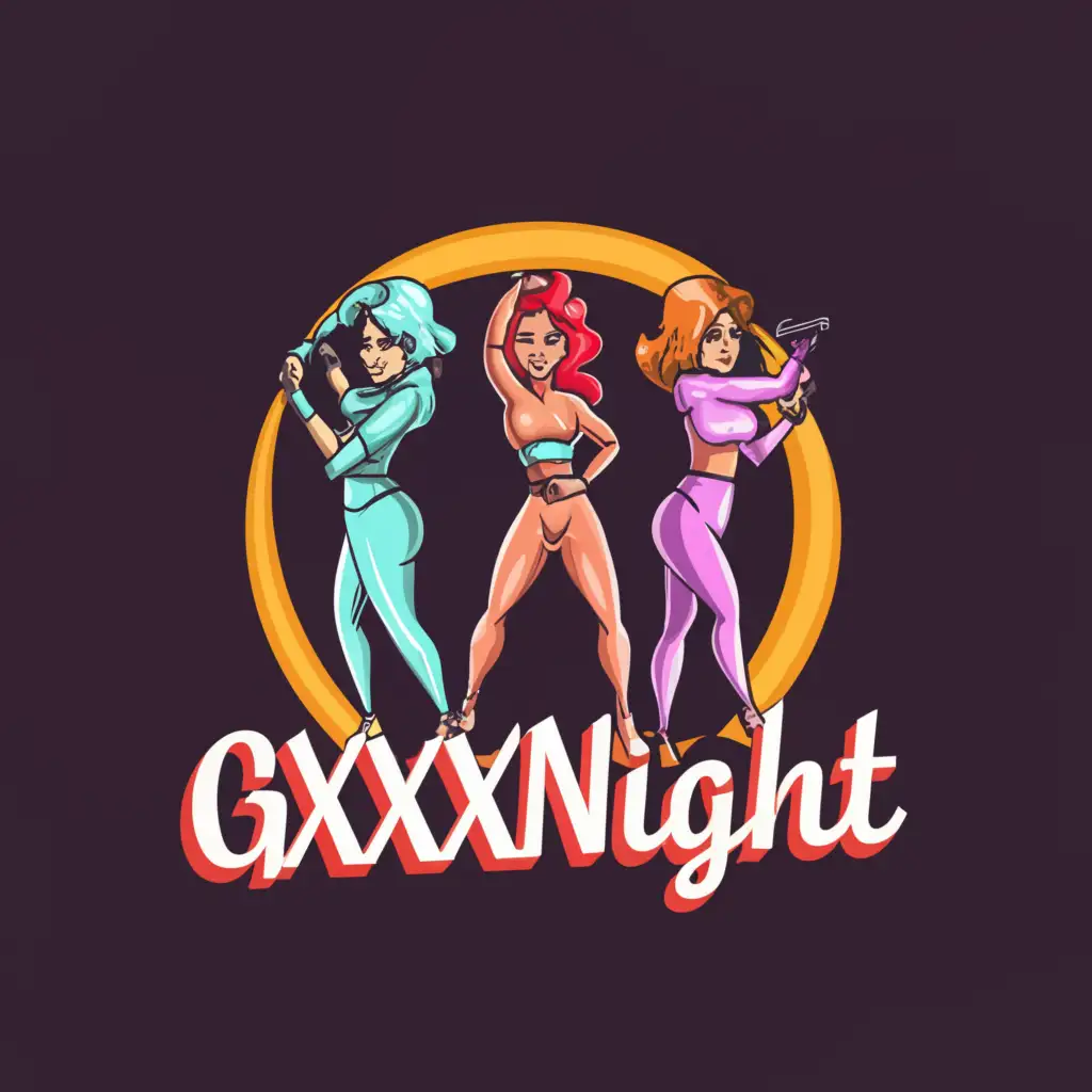 LOGO-Design-For-Gxxxnight-Elegant-Text-with-Show-Girls-Symbol-on-Clear-Background