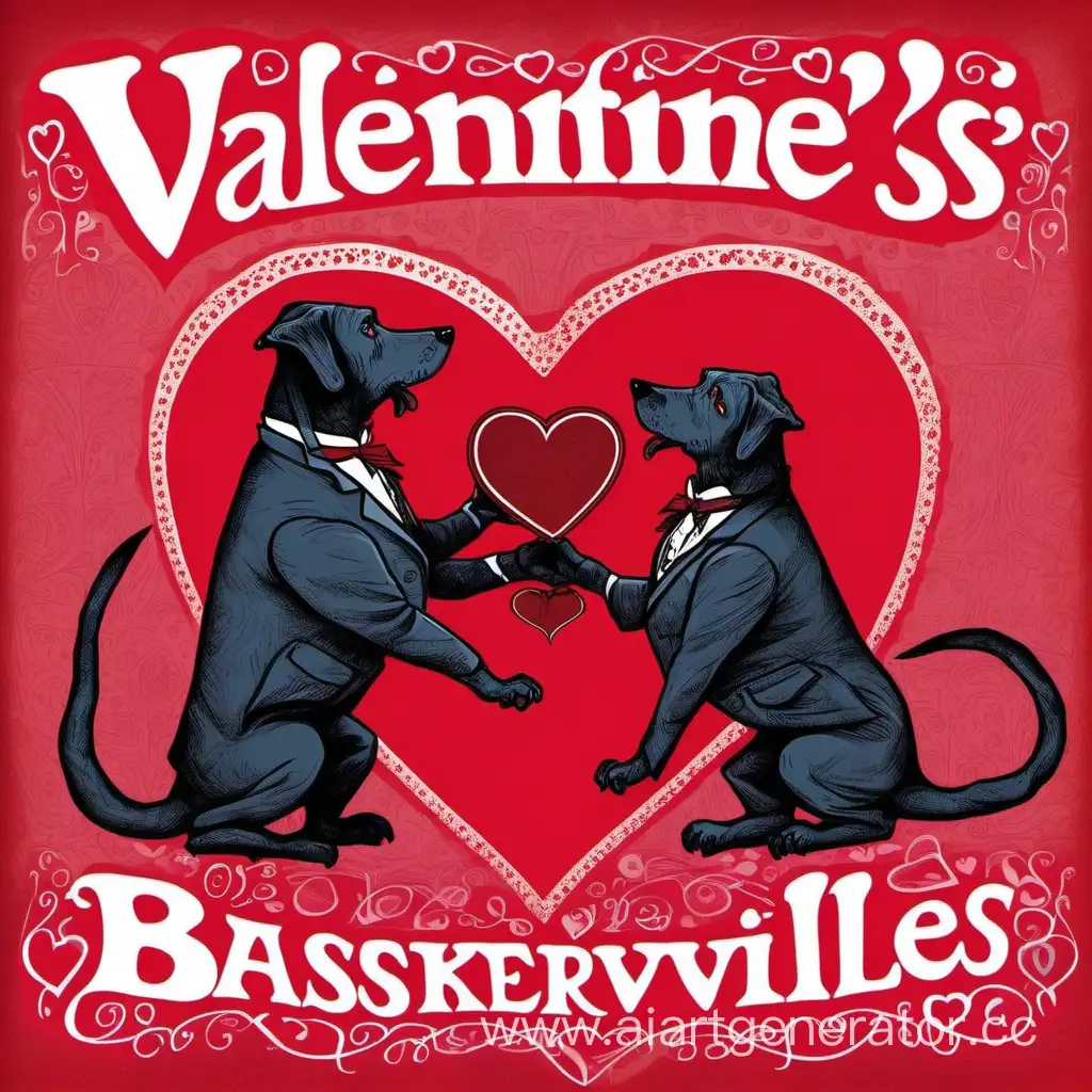 Открытка-валентинка от собаки Баскервилей