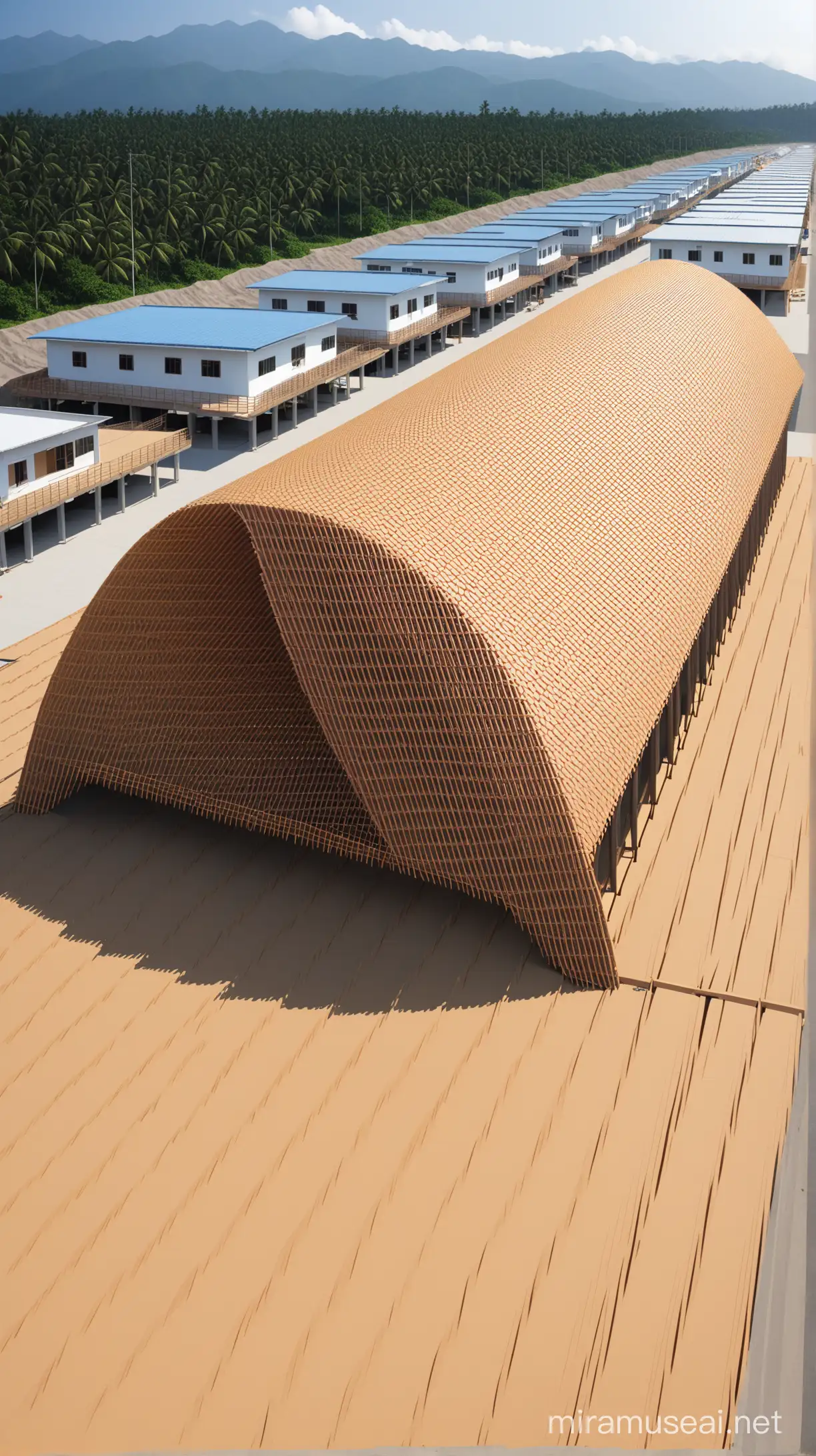 berikan desain parametrik bangunan shelter untuk tempat penampungan bencana tsunami