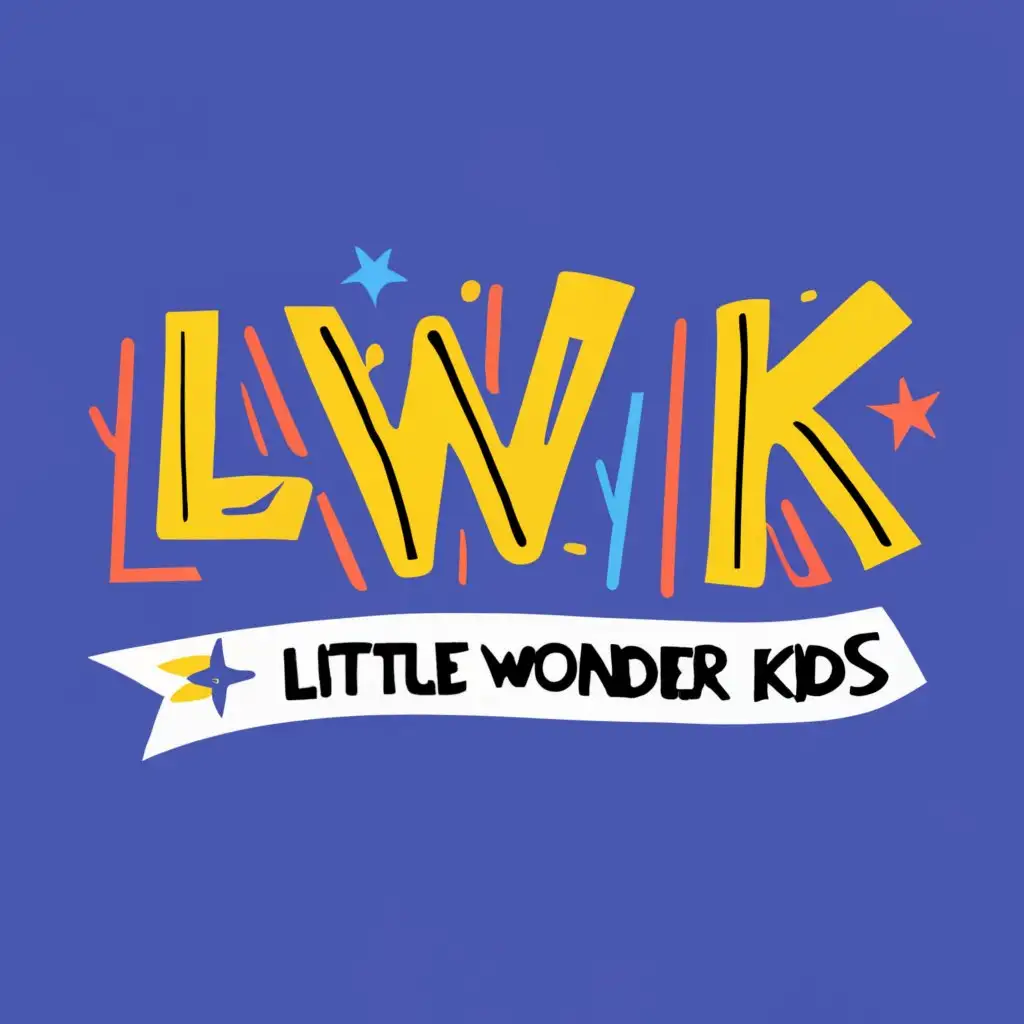 logo, LWK, with the text "Little Wonder Kids", typography, be used in Retail industry