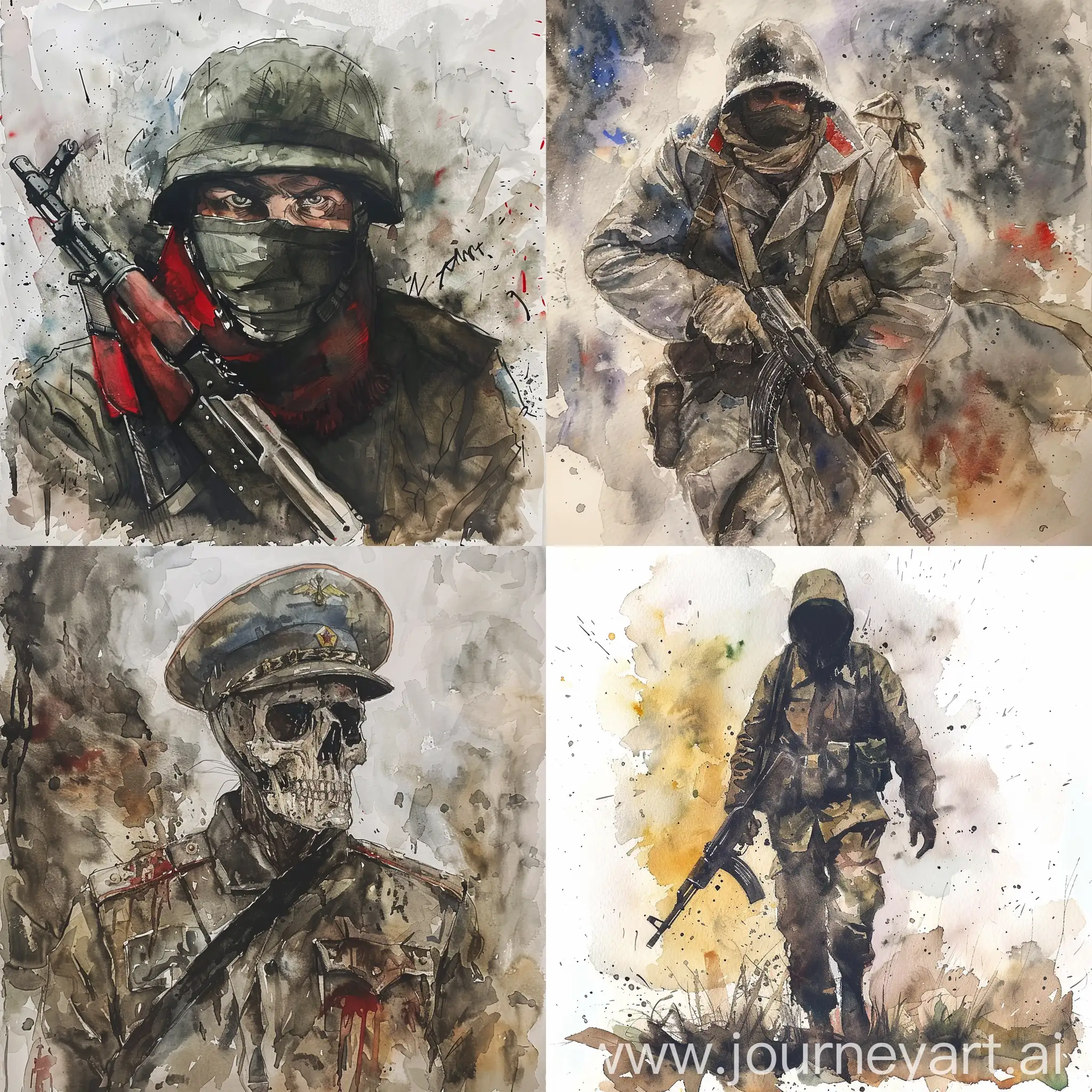 Russian-Soldier-Phantom-in-Ethereal-Watercolor-Portrait