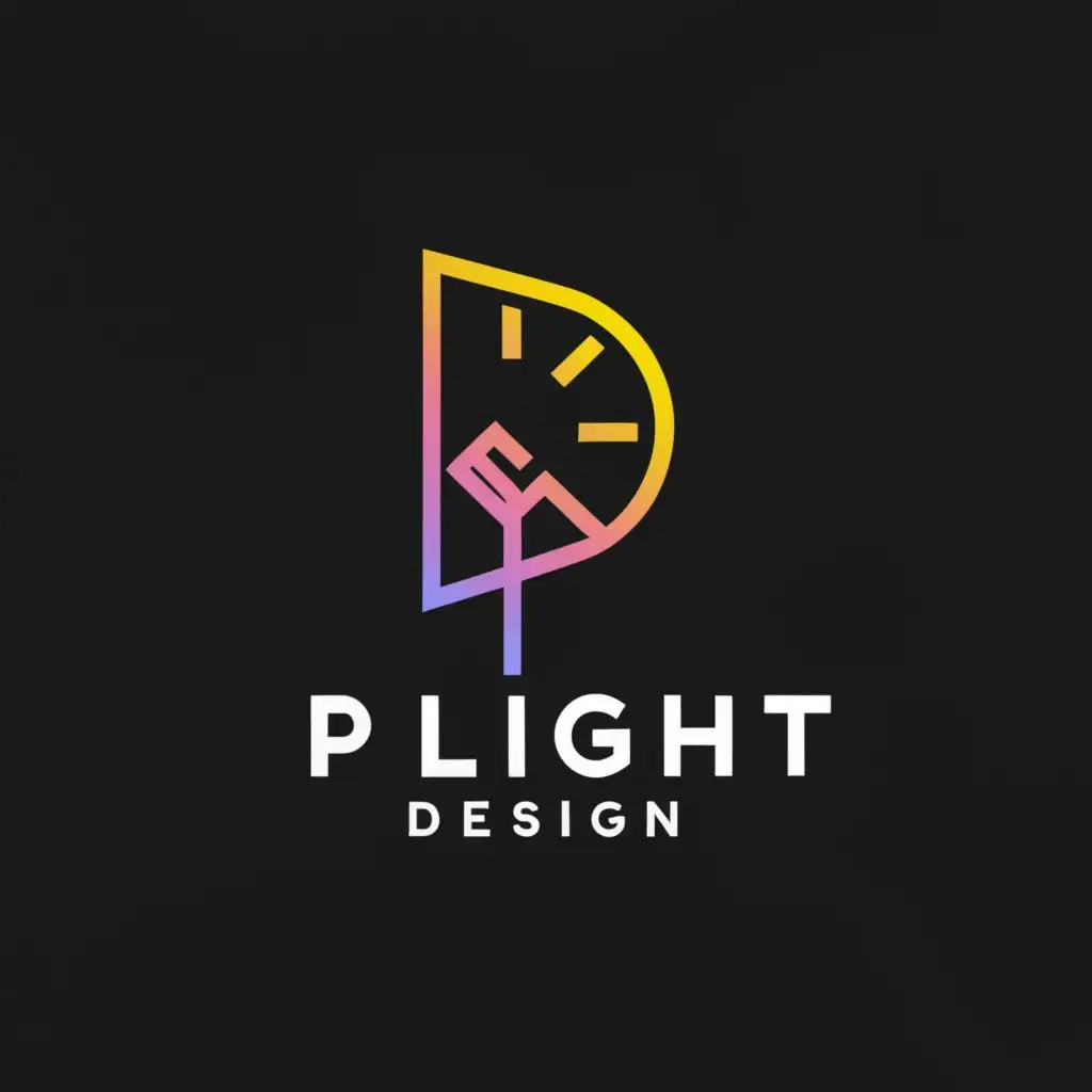 a logo design,with the text "PL Light design", main symbol:Stage light,Moderate,be used in Events industry,clear background