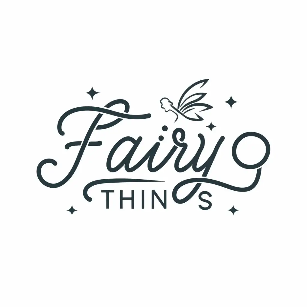a logo design,with the text "Fairy Things", main symbol:fairy ,Moderate,clear background