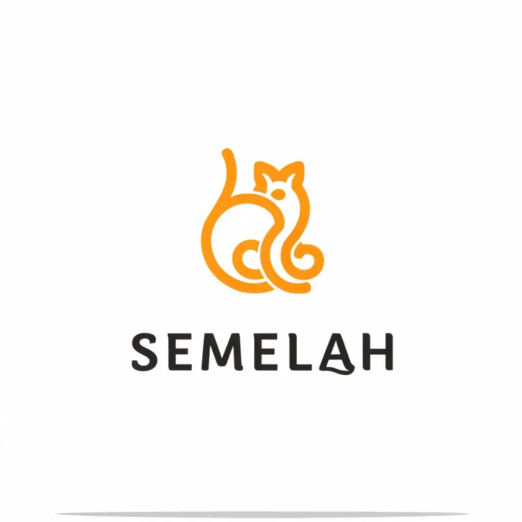 a logo design,with the text "Semelah", main symbol:Cat,Minimalistic,be used in Restaurant industry,clear background