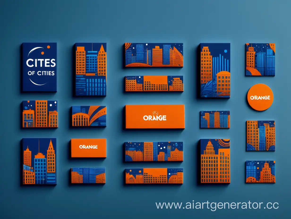 Branding of cities orange blue