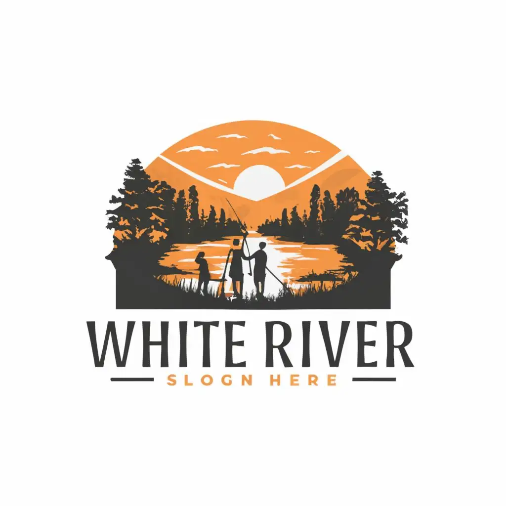 LOGO-Design-For-White-River-Modern-Family-Theme-with-River-and-Forest-Background