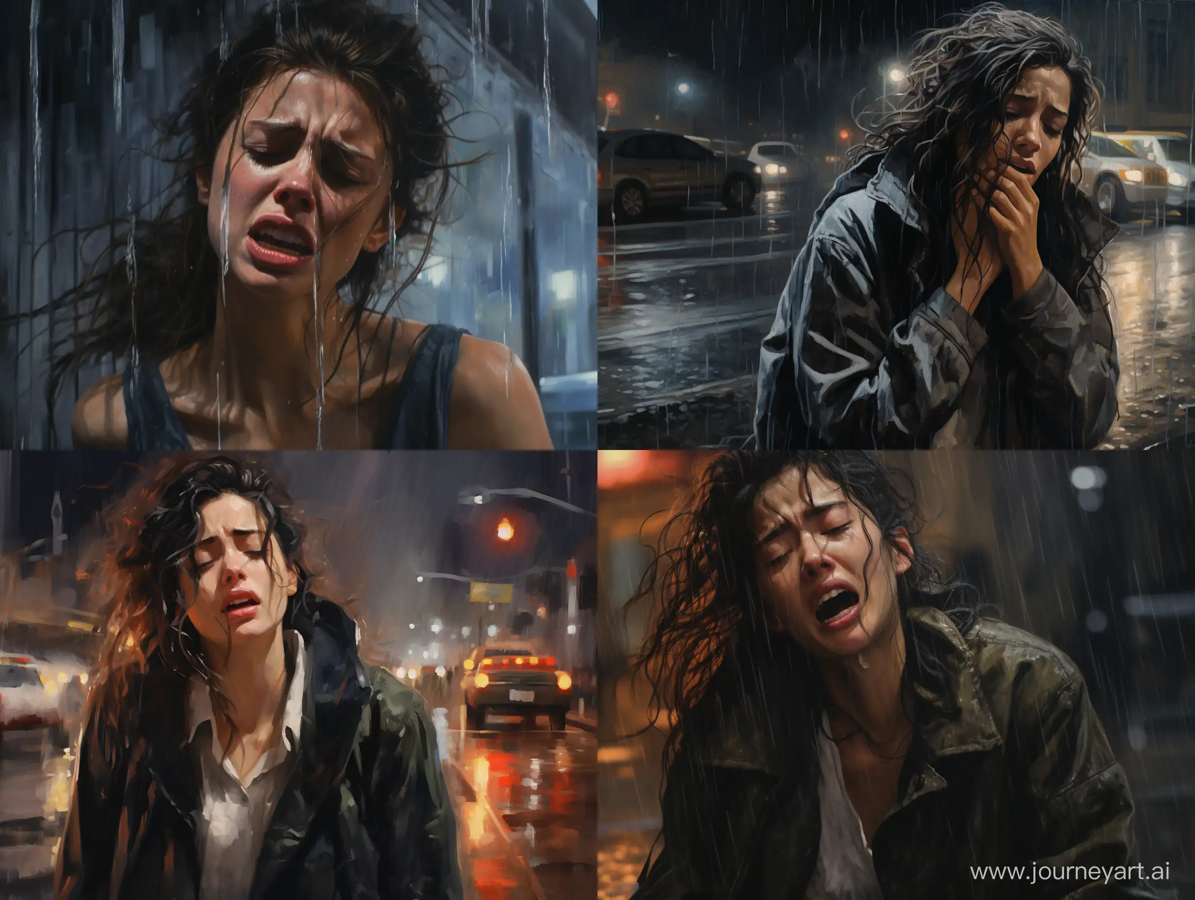 Heartbreaking-Scene-Woman-Weeping-in-Rainstorm-on-City-Street