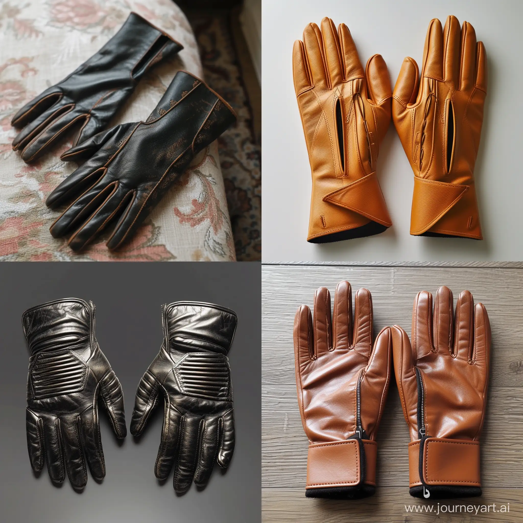 Stylish-Leather-Gloves-on-Vibrant-Display