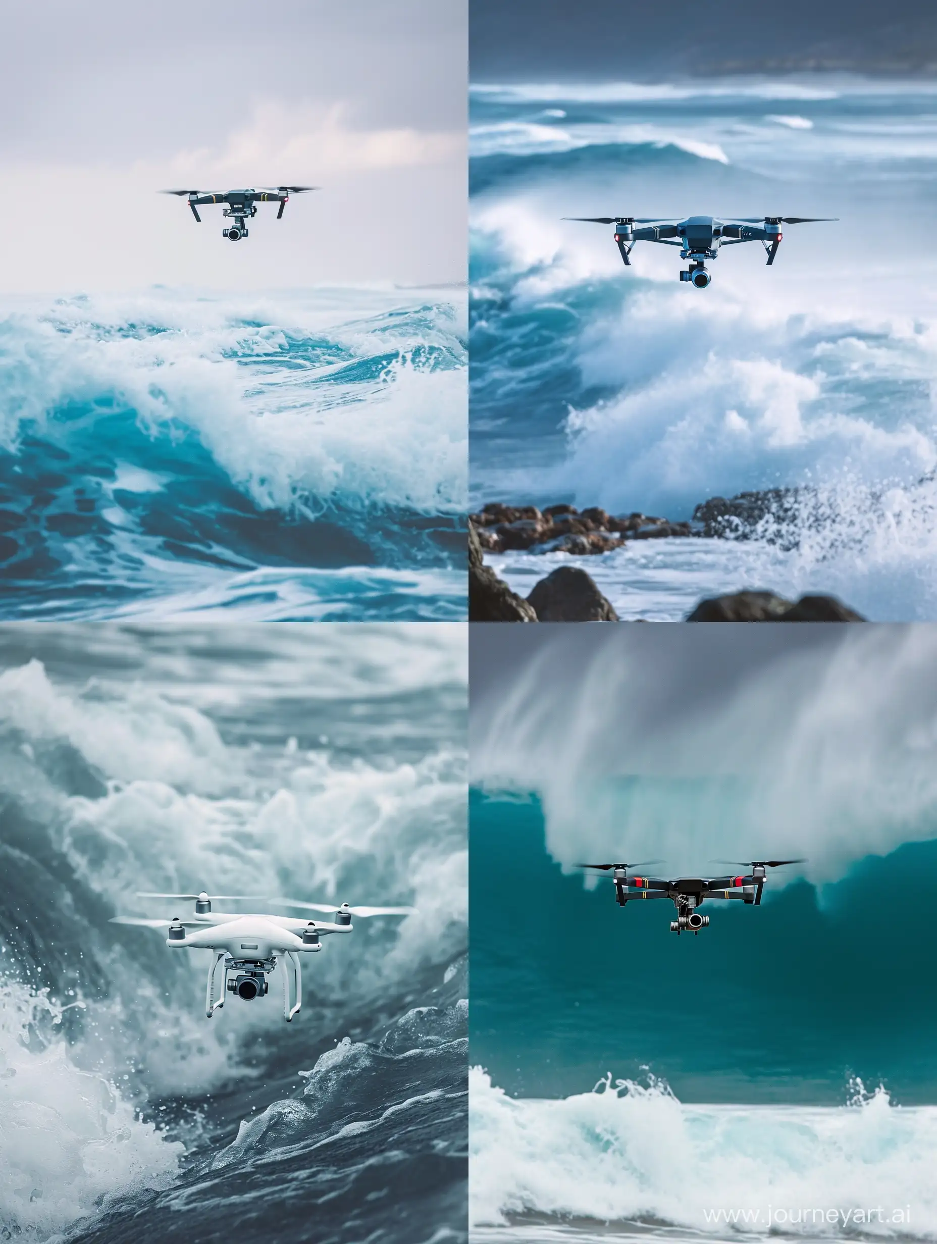 Aerial-Drone-Capturing-Ocean-Waves-Beauty