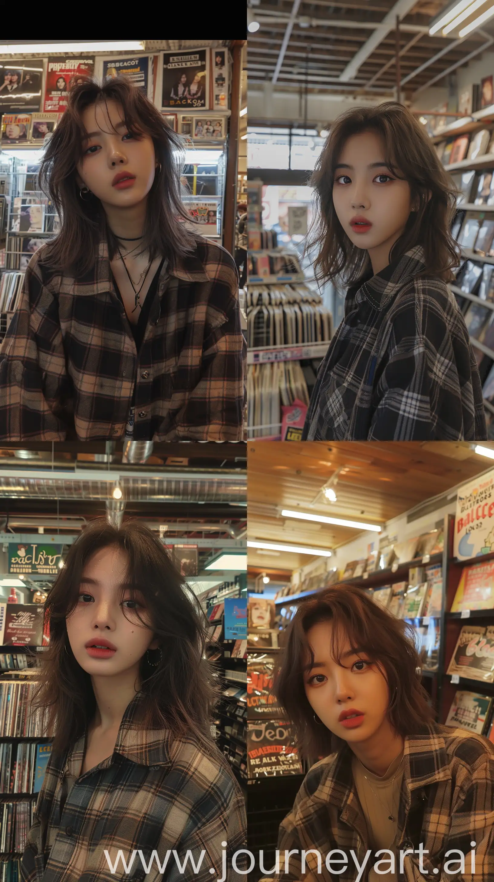 Blackpinks-Jennie-with-Grunge-Aesthetic-in-Album-Store