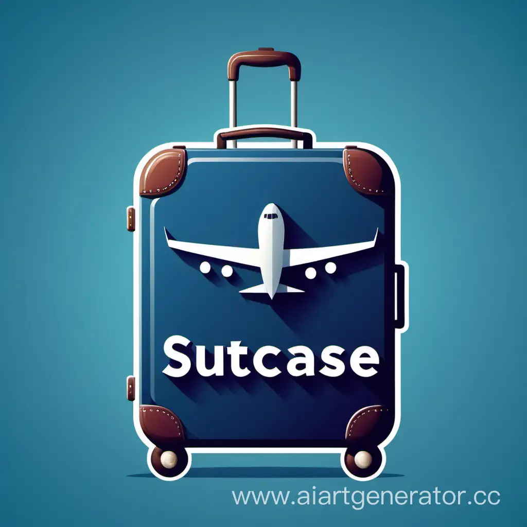 логотип чемодана для перелетов