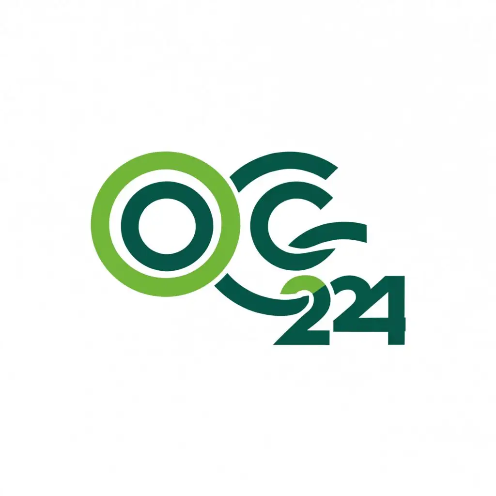 a logo design,with the text "OCE 2024", main symbol:Elegant, main color Emerald Green,Moderate,be used in Internet industry,clear background