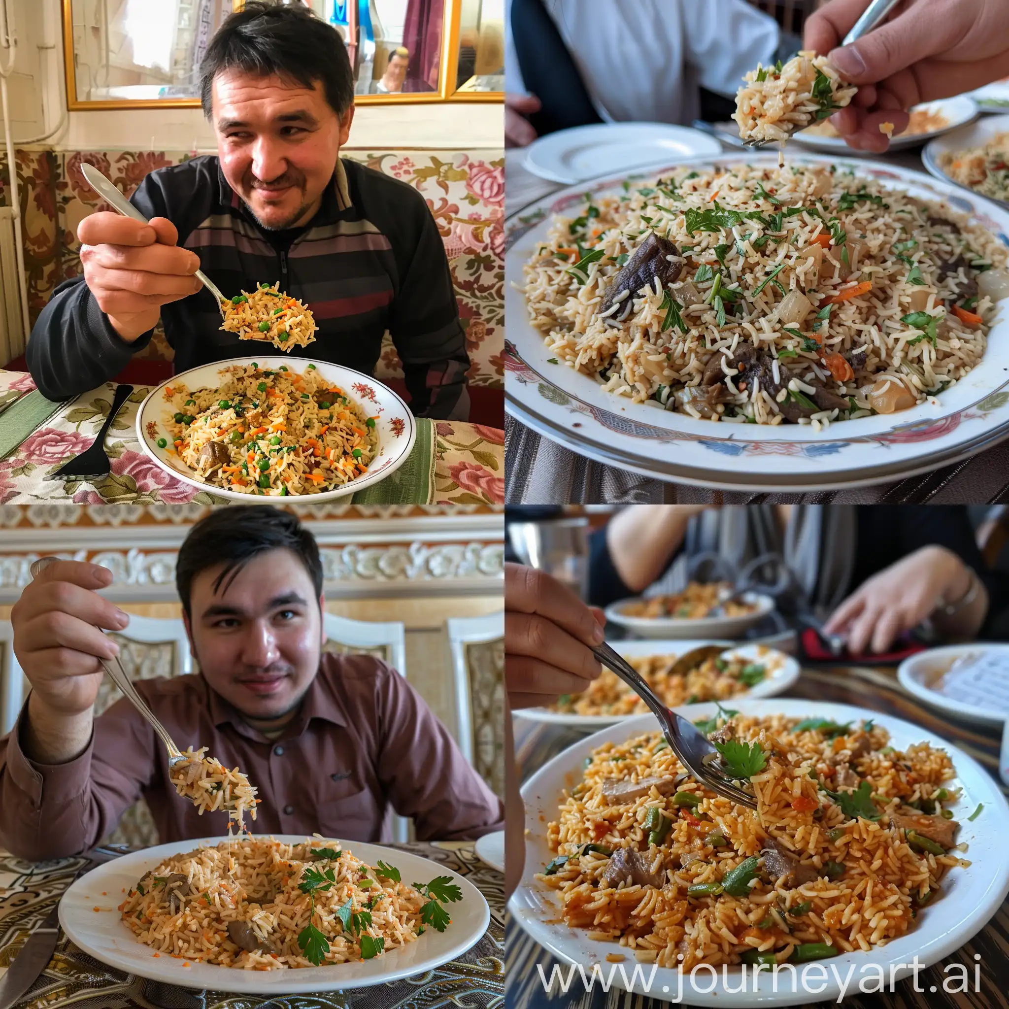 Uzbek-Man-Enjoying-Traditional-Pilaf-in-Tashkent