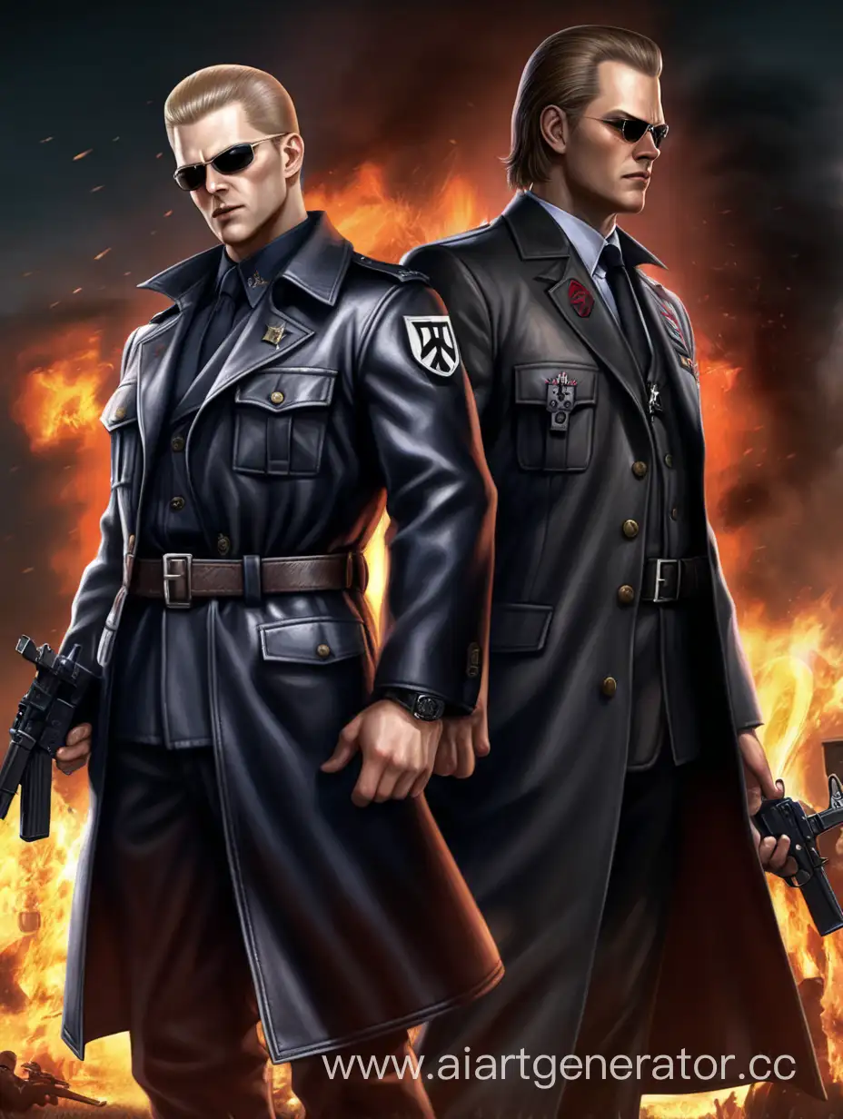 Albert Wesker and Sam Winchester as German fascists or nazis
