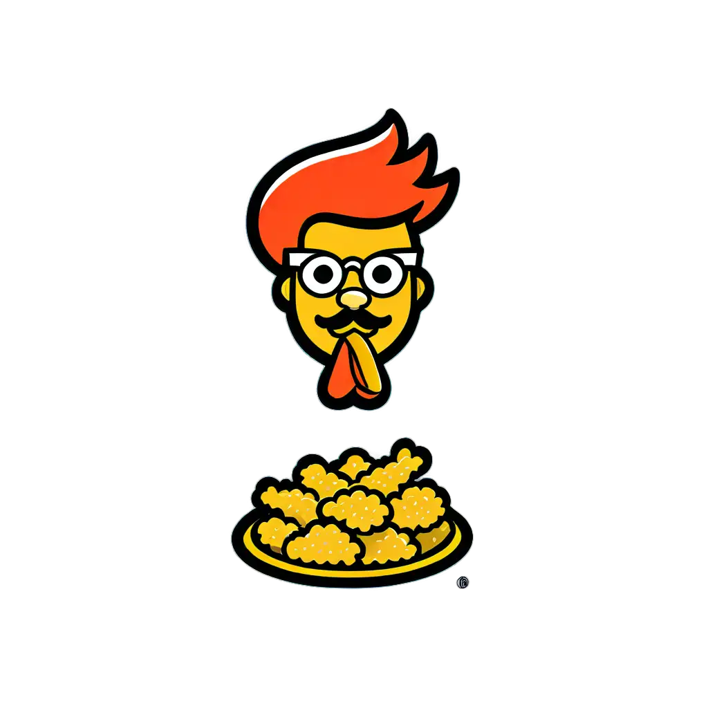 cartoon fried chicken logo